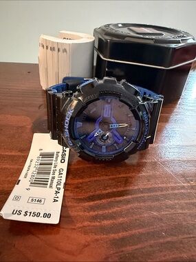 G-Shock Black and Blue Analog-Digital Men's Watch